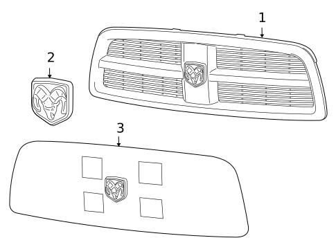Grille & Components for 2011 Ram 2500 #0