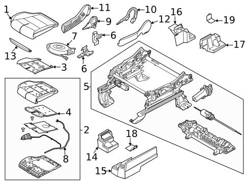 Passenger Seat Components for 2024 Lincoln Aviator #0