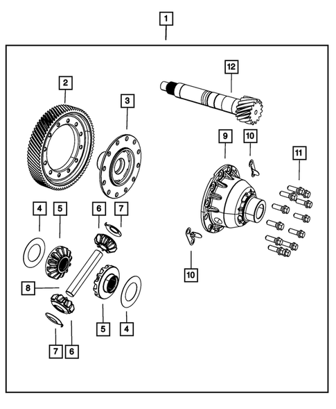 Differential for 2008 Chrysler Pacifica #1