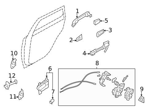 Lock Hardware for 2008 Subaru Impreza #1