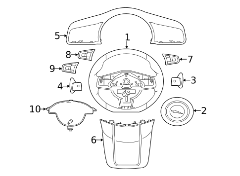 Steering Wheel & Trim for 2020 Jaguar F-Type #1