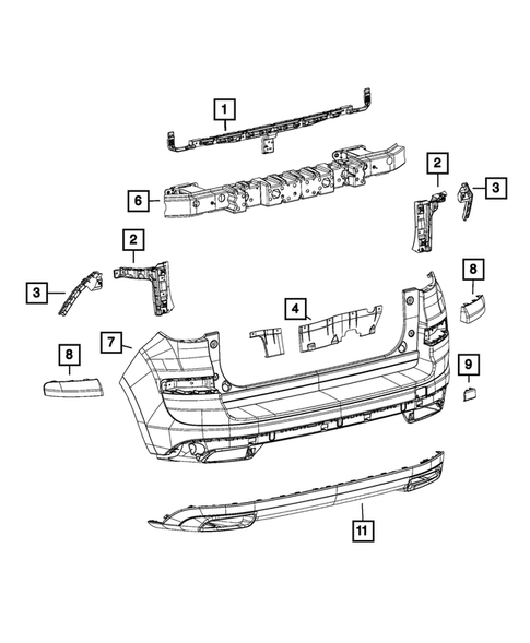Rear Bumper and Fascia for 2019 Fiat 500L #1