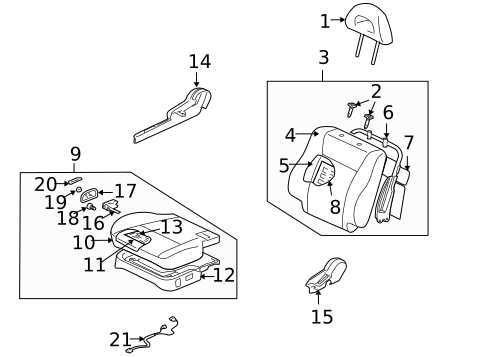 Air Bag Components for 2005 Mitsubishi Montero #1