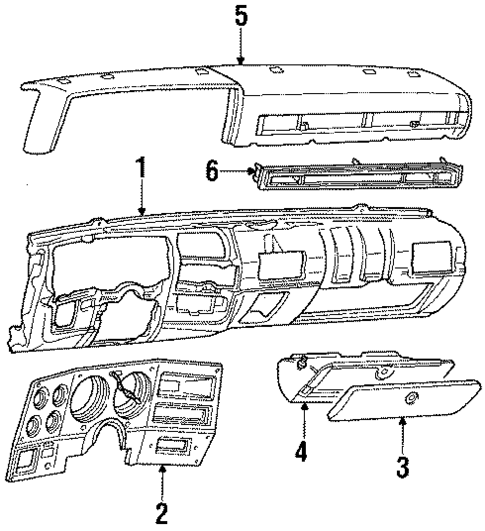 Instrument Panel for 1988 GMC V1500 Suburban #0