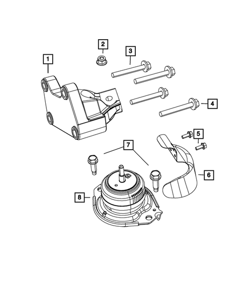 Engine Mounting for 2020 Jeep Grand Cherokee #5