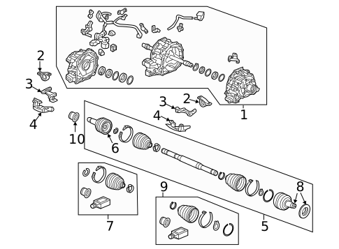 Axle & Differential for 2014 Acura RLX #0