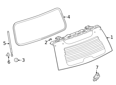 Glass - Lift Gate for 2022 GMC Yukon XL #1