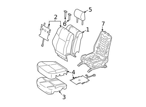 Front Seat Components for 2003 Toyota 4Runner #1