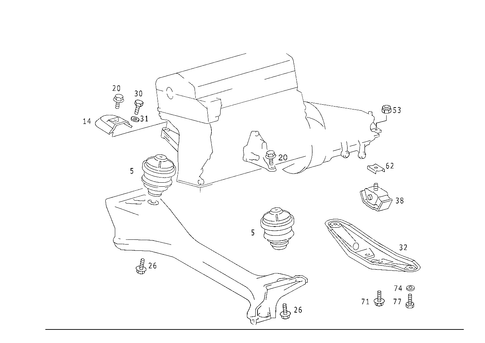 Engine Suspension for 1989 Mercedes-Benz 300CE #0