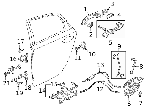 Rear Door for 2021 Honda Accord #1