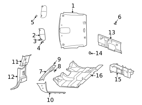 Interior Trim - Cab for 2007 Dodge Ram 2500 #1