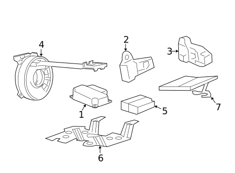Air Bag Components for 2014 Chevrolet Cruze #1