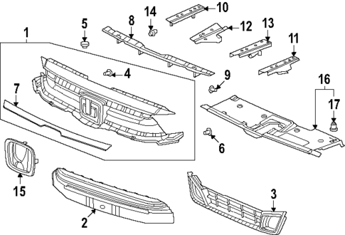 Grille & Components for 2025 Honda CR-V #0