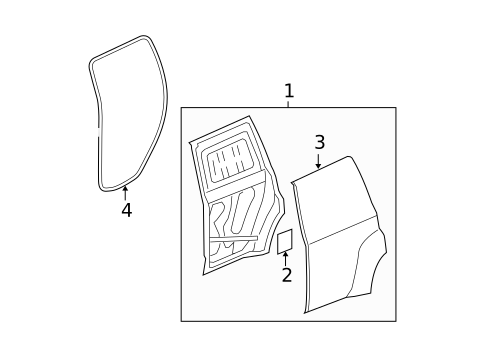 Door & Components for 2008 Chevrolet HHR #1