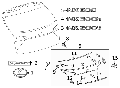 Liftgate for 2020 Lexus NX300 #1