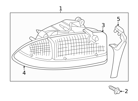 Headlamp Components for 2001 Dodge Dakota #0
