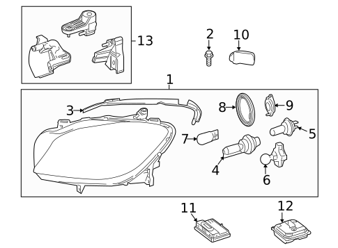 Bulbs - Chassis for 2015 Mercedes-Benz ML250 #0