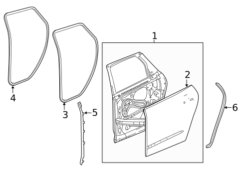 Door & Components for 2021 Buick Enclave #0
