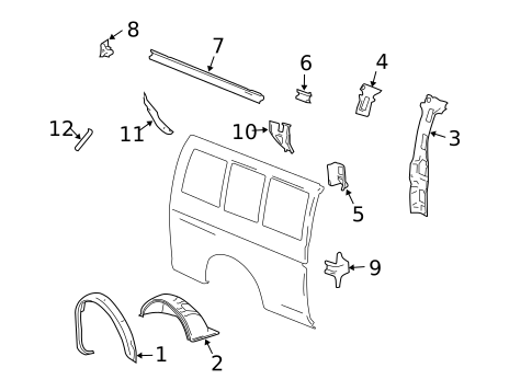 Inner Structure for 2017 GMC Savana 2500 #0