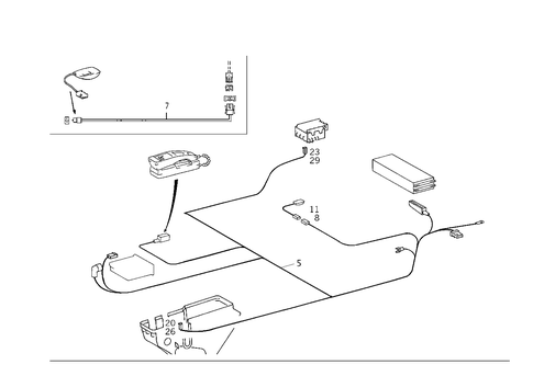 Cable Harness Automobile Telephone for 1999 Mercedes-Benz C43 AMG #1
