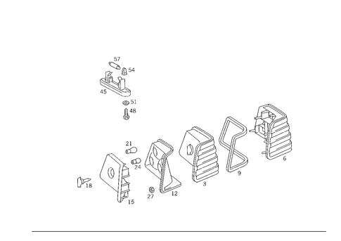 Rear and License Plate Lamp for 1988 Mercedes-Benz 300E #1