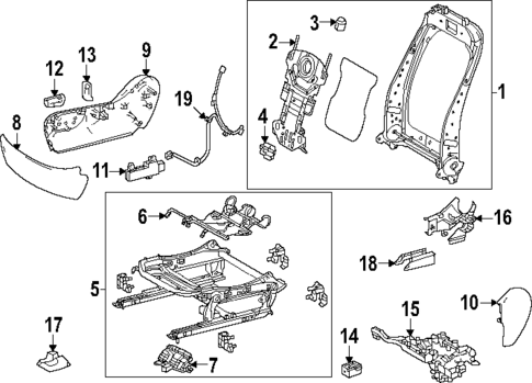 Passenger Seat Components for 2025 Toyota Grand Highlander #1