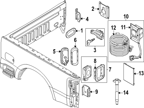 Cargo Area Trim for 2023 Ford F-350 Super Duty #1