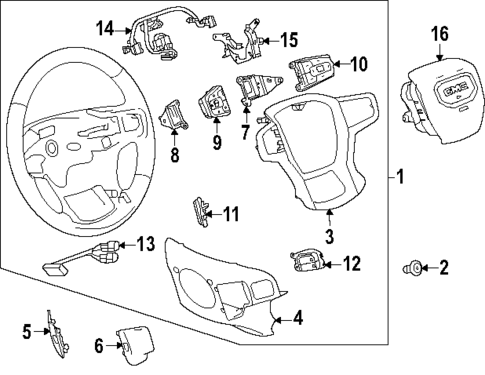 Steering Wheel & Trim for 2025 GMC Sierra 2500 HD #0