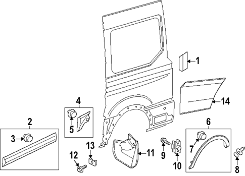 Exterior Trim - Side Panel for 2025 Ford Transit-350 #3
