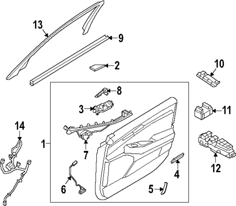 Interior Trim - Front Door for 2025 Genesis GV80 Coupe #0