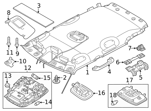 Interior Trim - Roof for 2023 Kia Niro EV #1