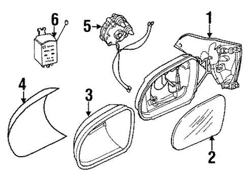 Outside Mirrors for 2000 Cadillac Catera #0