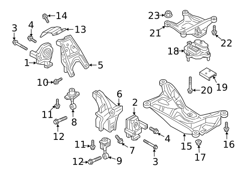Engine & Trans Mounting for 2017 Audi Q7 #0