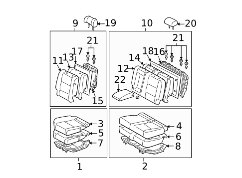 Rear Seat Components for 2004 Toyota Tundra #0