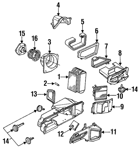 Evaporator & Heater Components for 1989 Chevrolet Camaro #0