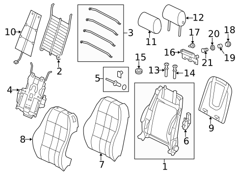 Front Seat Components for 2013 Audi Q5 #2