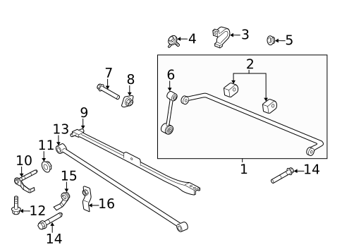 Stabilizer Bar & Components for 2012 Ford Mustang #0