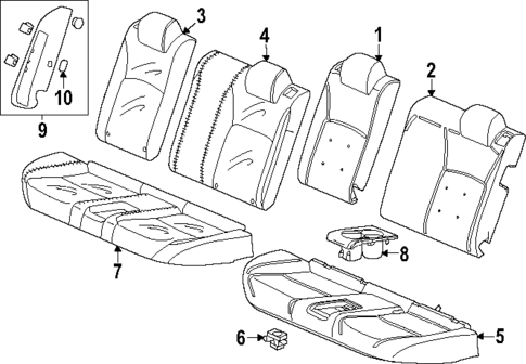 Rear Seat Components for 2025 Honda Civic #1