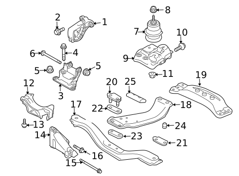Engine & Trans Mounting for 2012 Subaru Legacy #1