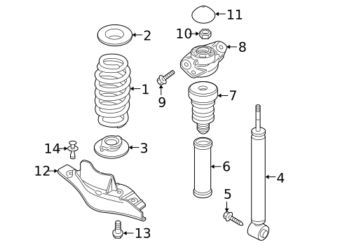 Shocks & Components for 2015 Audi Q3 Quattro #1