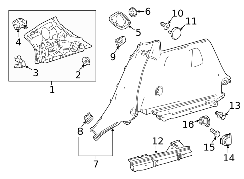 Interior Trim - Quarter Panels for 2002 Mercedes-Benz C230 #3