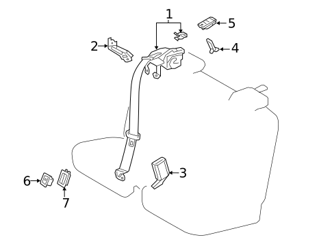 Rear Seat Belts for 2017 Lexus RC300 #0