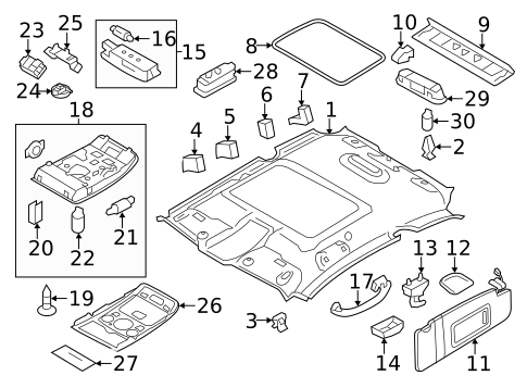 Interior Trim - Roof for 2009 Audi Q5 #0