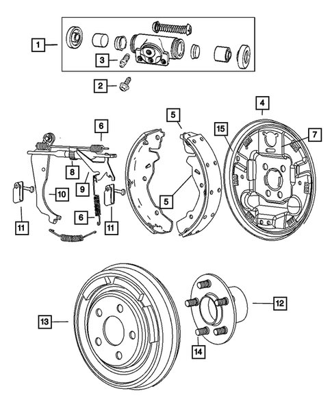 Rear Brakes for 2008 Dodge Caliber #1