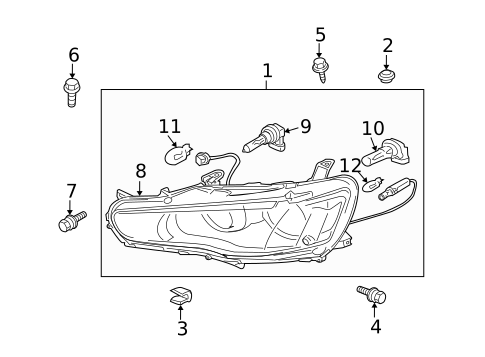 Bulbs - Chassis for 2008 Mitsubishi Lancer #0