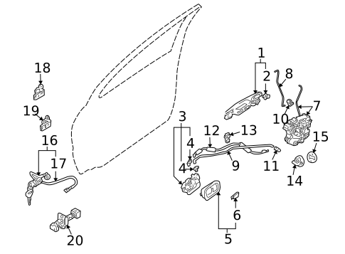 Lock & Hardware for 2006 Mitsubishi Lancer #0