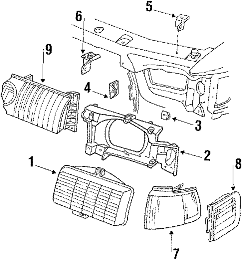 Side Marker Lamps for 1986 Mercury Sable #1