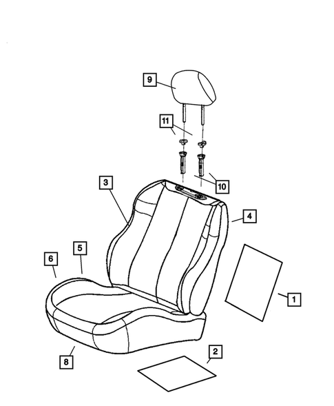 Front Seats and Attaching Parts for 2004 Jeep Grand Cherokee #1