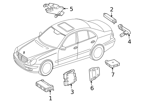 Keyless Entry Components for 2006 Mercedes-Benz CLS55 AMG #0
