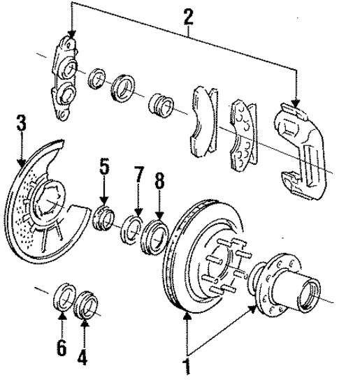 Front Brakes for 1997 Ford F-250 HD #1